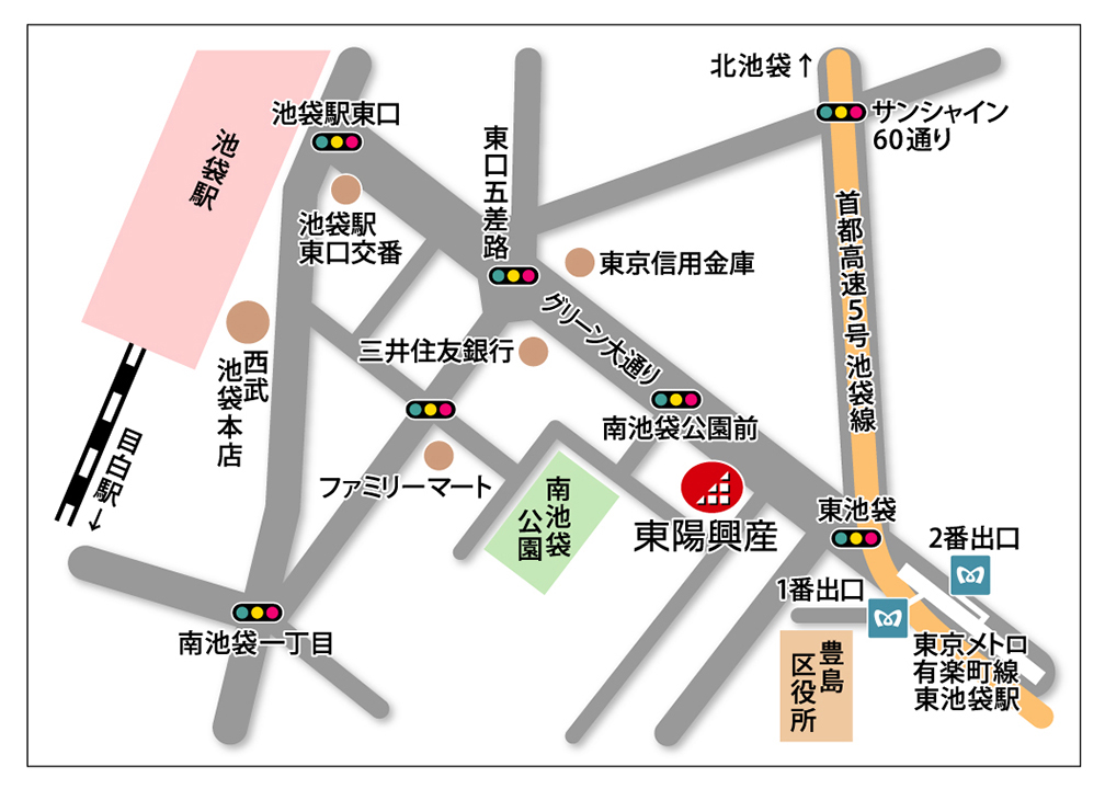 東陽興産本社マップ